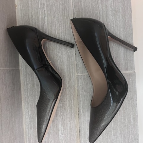 Sam Edelman Hazel Pointed Toe Pumps  8 Shimmery Black Silver New with Defects - Picture 4 of 5